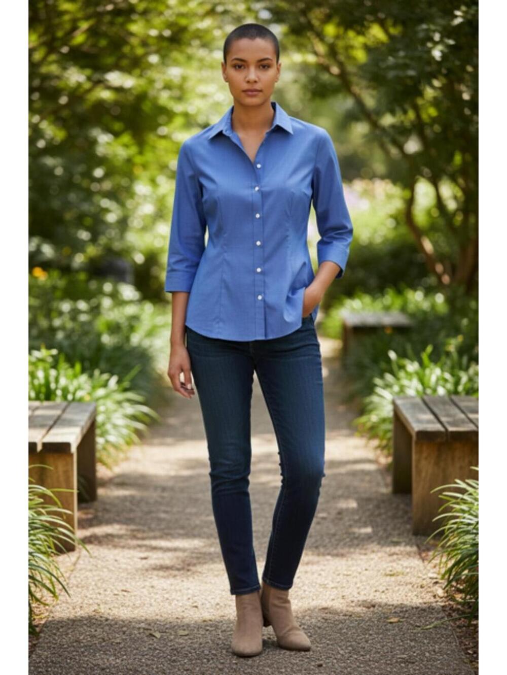 JONES NEW YORK SIGNATURE 'No Iror" Blouse
